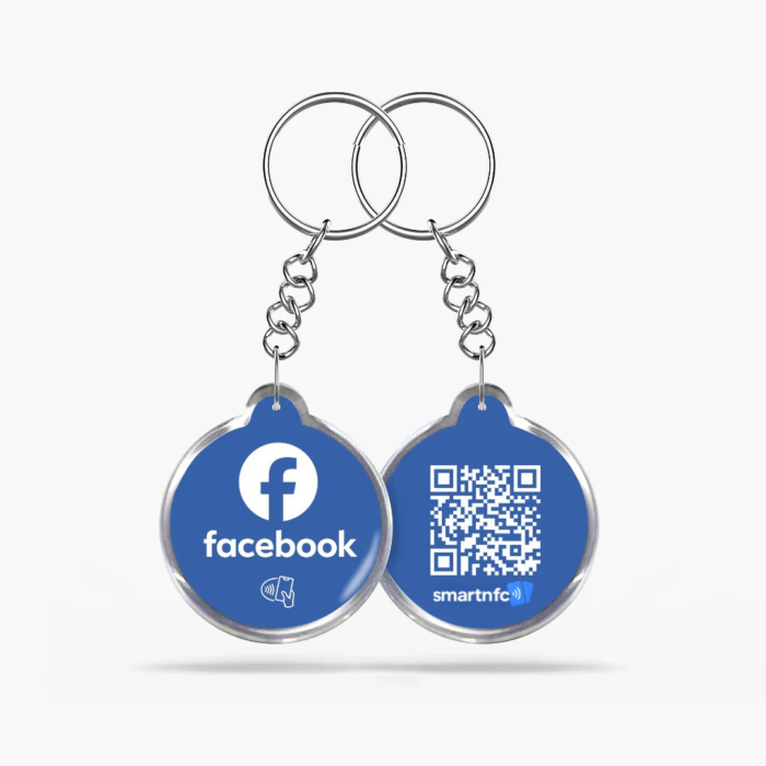 Porta-chaves NFC Facebook - Mais seguidores e interações
